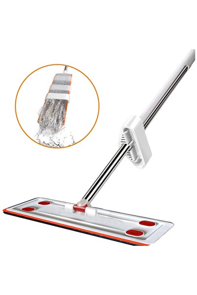 Turuncukoli Çekmekli Mop Çok Amaçlı Mop Yer, Duvar, Cam Temizliği - Çok Yönlü...