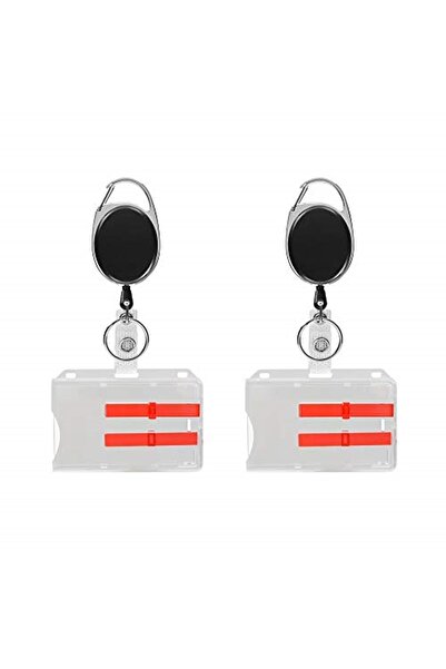 ymai 2'li Set (2 Adet) Kimlik Tutucusu, Uzatılabilir Kimlik Kılıfı Kart Tutucu Plus Kimlik Kılıfı Çift