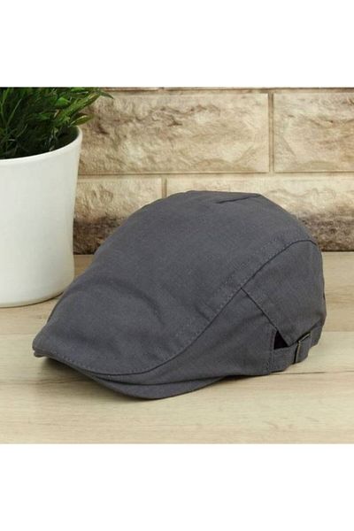 SYT Canvas Linen Men's Cap Summer Cap with Side Adjustable Buckles