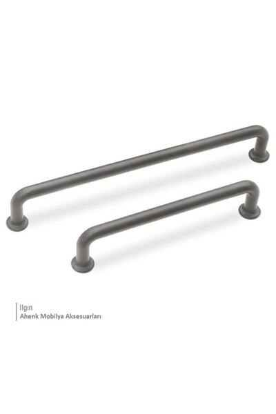 KulpSepetim Ilgın 5 Adet 192 Mm Siyah Zamak Kulp Dolap Çekmece Vestiyer Kulbu