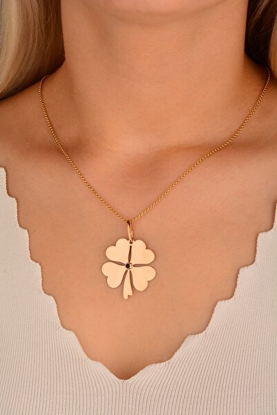 Cebeci 14 Ayar Yonca Altın Kolye