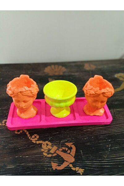 3lü Dekoratif Saksı
