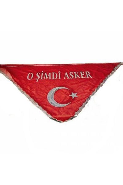 Burak Askeri Malzeme Red and White Crescent We Are O Simdi Soldier Written Embroidered Quality Float