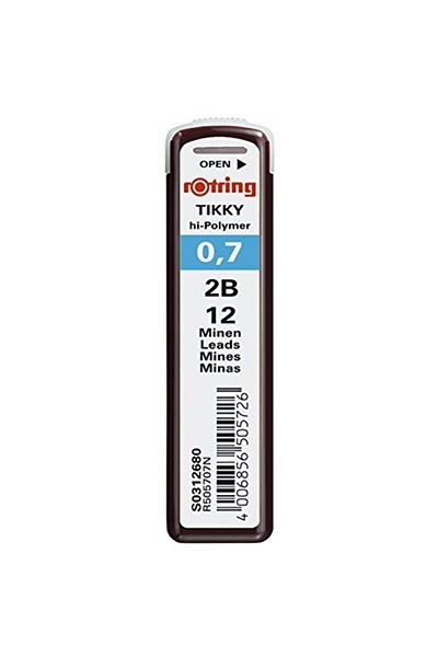 Rotring Tikky Mechanical Pencil, Nib and Eraser Set, Claret Red, Set of 3