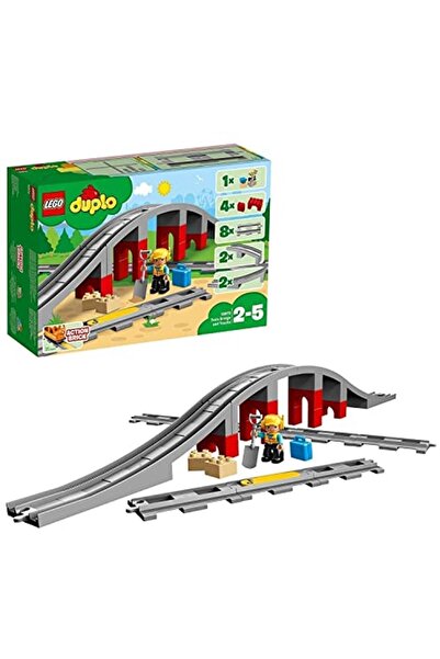 LEGO لعبة بناء جسر ومسارات قطار دوبلو 10872