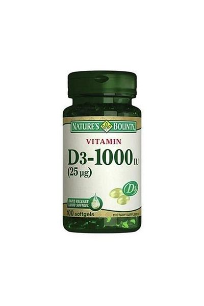 Nature's Bounty سوفتجيل فيتامين د3 - 1000 وحدة دولية 100 كبسولة