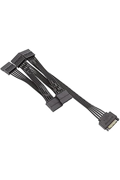 Alfais 4977 Molex Sata To 5x Power 15 Pin Hard Disk Hdd Güç Çoklayıcı Kablosu