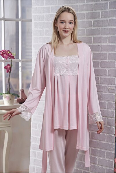 Emose 4005 Σετ γυναικεία πιτζάμα εγκυμοσύνης με ρόμπα