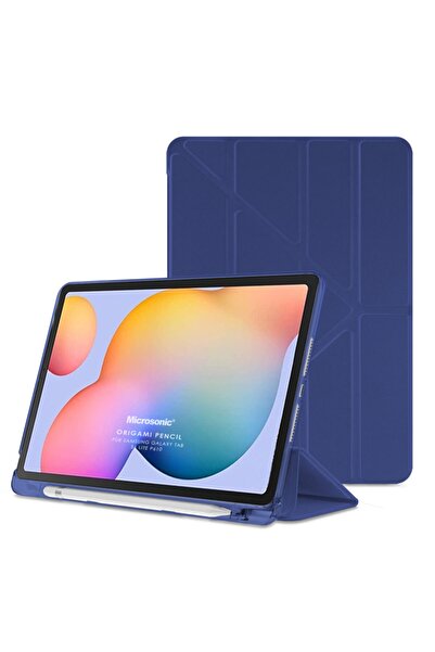 Microsonic Galaxy Tab S6 Lite 10.4" P610 Kılıf Origami Pencil Lacivert