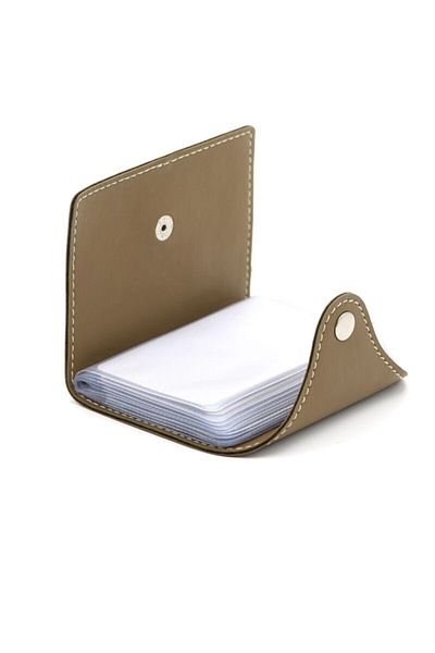 2K Credit Card Holder Mink 10 Leaves Vertical 7.5x9.7 Cm