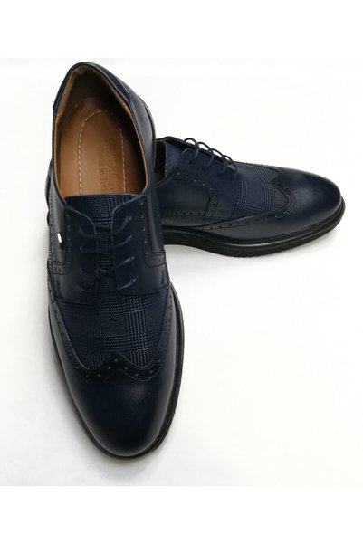 BM Home Bm 100% Leather Laced Stylish Daily Classic Shoes