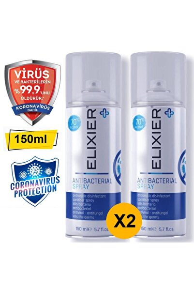 Elixier 150 Mc Elıxıer Dezenfektan Sprey Aeresol %70 Alkol El Dezenfektanı 2 ...