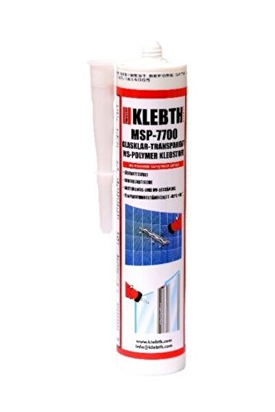 KLEBTH Msp-7700 Ms Polimer Şeffaf Islak Zemin Montaj Yapıştırıcısı