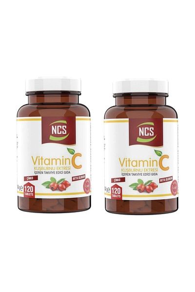 NCS Vitamin C 1000 Mg 2 Boxes 240 Tablets Beta Glutan Zinc Rosehip
