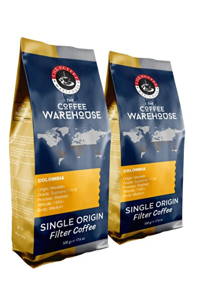 The Coffee Warehouse Filtre Kahve Avantaj Paket 2 X 500 gr Colombia Taze Öğüt...