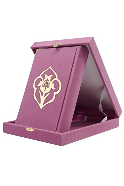 Hayrat Neşriyat Kadife Kutulu Kur'an-ı Kerim (çanta Boy, Güllü, Pembe)