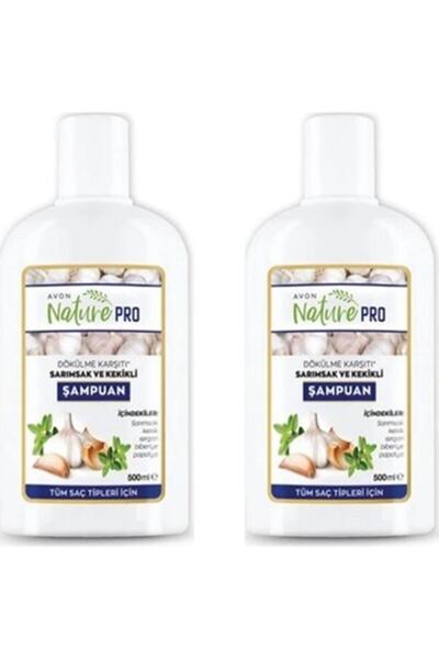 AVON Nature Pro Sarımsak Ve Kekikli Şampuan 500 Ml. Ikili Set