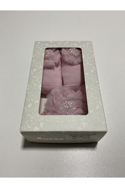 Yumese Glitter Tulle Flower Socks Bandana