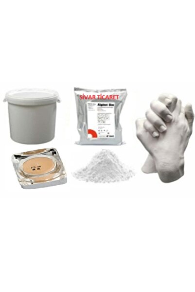 Sivar Aljinat Ten Rengi Taş Boyalı 3 Boyutlu Kalıp El Heykeli Kalıbı Alma Tozu