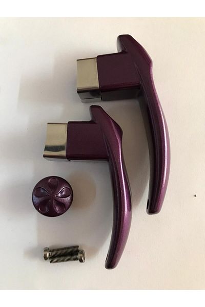 Akdeniz Teapot Handle Purple Set