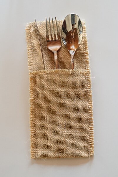 Viemso Jute Runner Tasseled Set of 6 Spoons