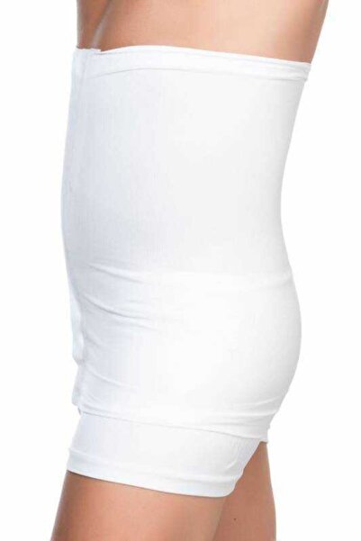 Emay Men's White Seamless Agraph Waist Corset E1004