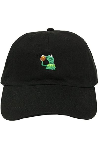 ŞapkaMania Kermit Cap Drinking Tea