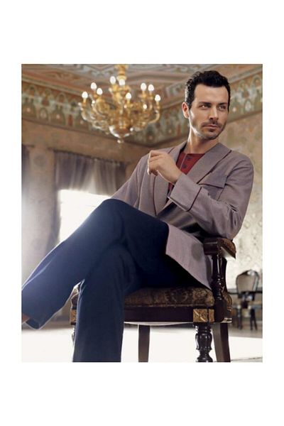 Momslab Ανδρικό Claret Red Capsella 5-Piece Groom Dowry Πιτζάμες Robdöşambır Σετ 1095 1095cp