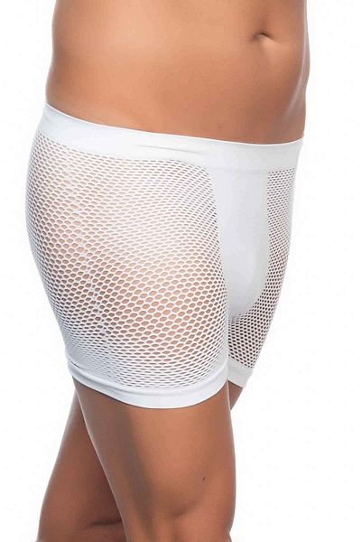 Emay White Seamless Fancy Men's Boxers