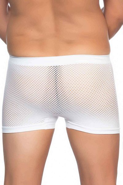 Emay White Seamless Fancy Men's Boxers