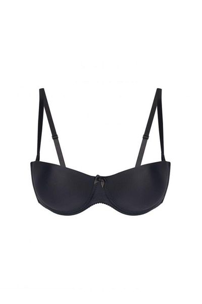 Momslab Γυναικείο Μαύρο Σουτιέν Push-up Micro Padding Strapless 3520