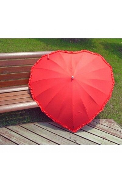 Techno Center Özel Tasarımlı Dekoratif Kalp Şeklinde Şemsiye
