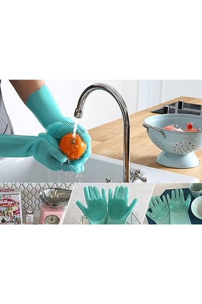 Techno phone Practical Magic Silicone Dish Washing Gloves Mixed Color