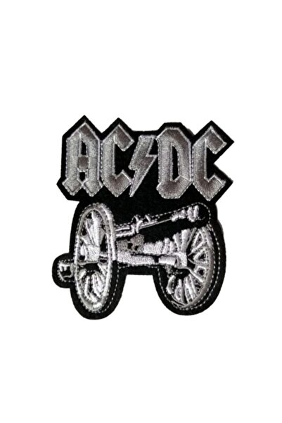 X-SHOP Beyaz Acdc Rock Metal Patches Arma Peç Kot Yaması
