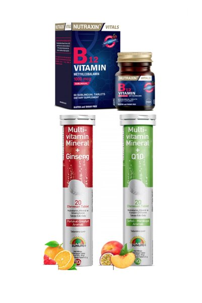 Sunlife Multivitamin & Mineral+ginseng 20 Tablet+ Koenzim Q10 20 Tablet+nutra...