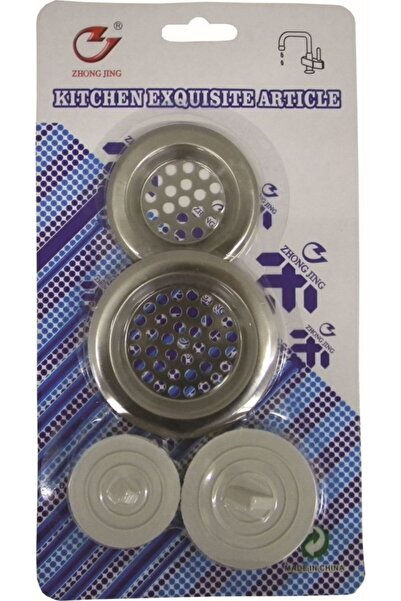 SamsunParkAVM Steel Sink Strainer and Plastic Stopper Set