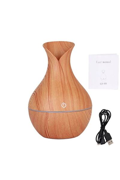 AteşTech Hava Nemlendirici Buhar Makinesi Led Işıklı Small Vazo 135ml.