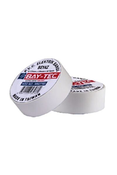 Genel Markalar Bay-tec Elektrik Bandı Izole Band 0,13mm*18mm*10 Yards Beyaz E...
