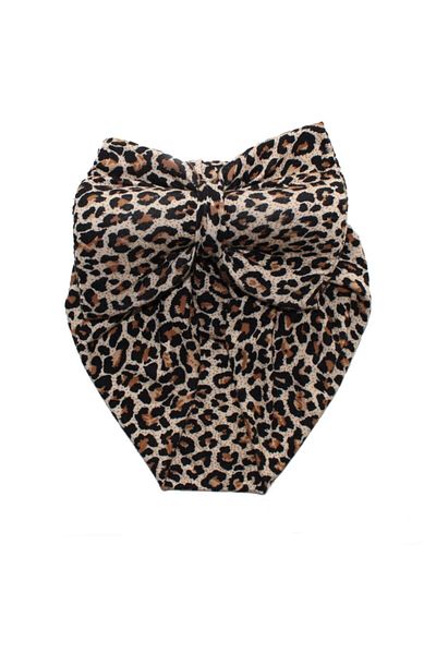 bebegen Leopard Patterned Baby Girl Bonnet