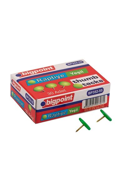 Bigpoint Cutie de 10 bucăți cu ace colorate verde