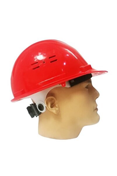 Essafe Enseden Ayarlanabilir Vidalı Hava Delikli Kırmızı Baret