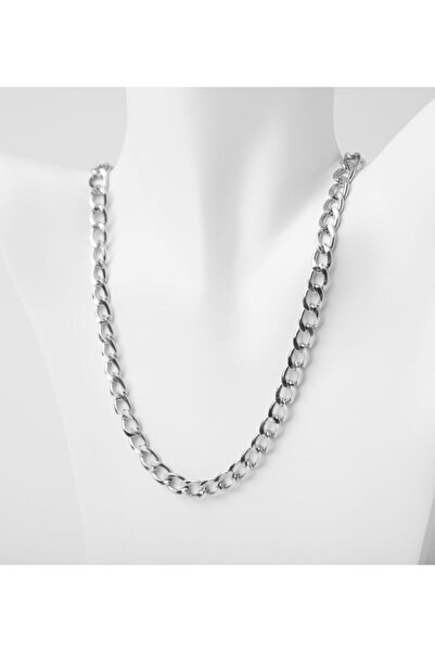 X-Lady Accessories Küba Paslanmaz Kalın Forse Zincir Gümüş Renk