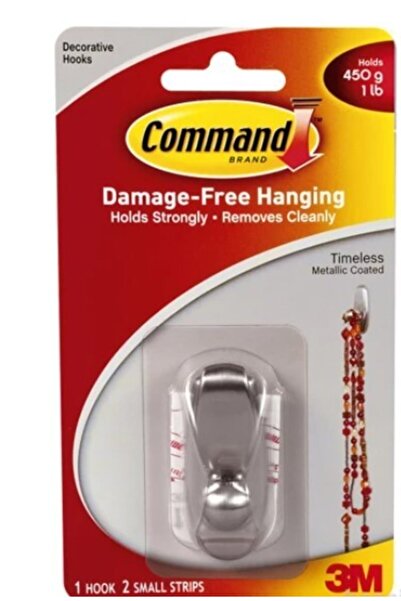 3M Command 17062-bn Маленький металевий вішак, витримує 450 г