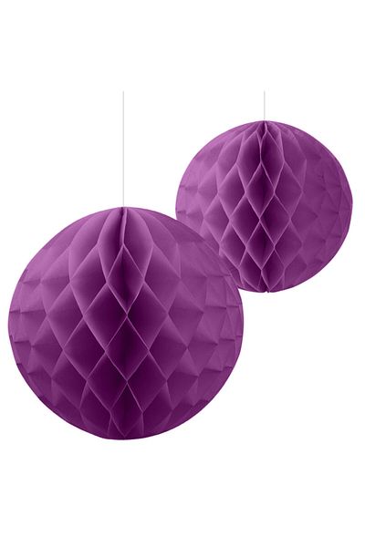 gardenparty Purple Honeycomb Lantern Ornament Set of 2