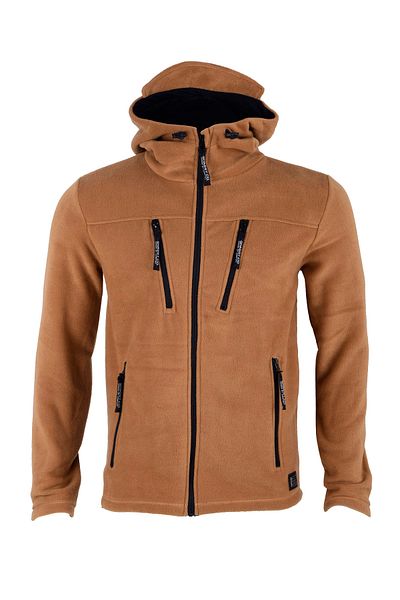 GHASSY CO. Men's Tan Army Tactical Fleece Hooded Jacket