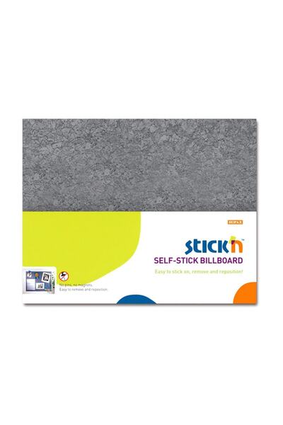 Genel Markalar Stickn Mantar Pano Kendin Yapıştır 58 X 46 Cm Gri Yapışkanlı Pano