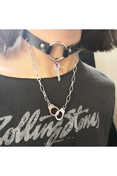 Deneme Zamanı Freedoom Kelepçe Anahtar Grunge Choker