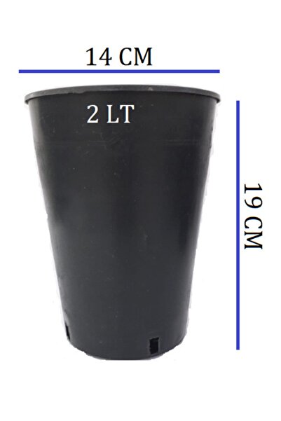 Ekodoğa Üretim Saksısı 3 Adet 14x19 Cm 2 Lt Plastik Saksı Siyah Üretim Saksı ...