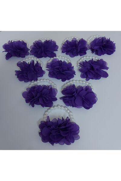 FREE Incili Nedime Bilekliği Koyu Mor 10 Adet