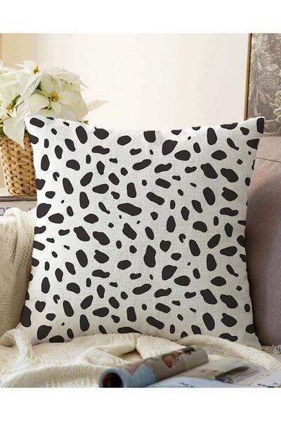 Realhomes Çift Taraflı Renkli Zeminli Siyah Geometrik Çizimli Dijital Baskılı...